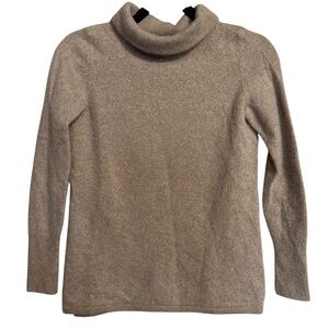 Talbots Cashmere Tan Camel Cowl Turtleneck Soft Comfy Fall Winter Sweater XS